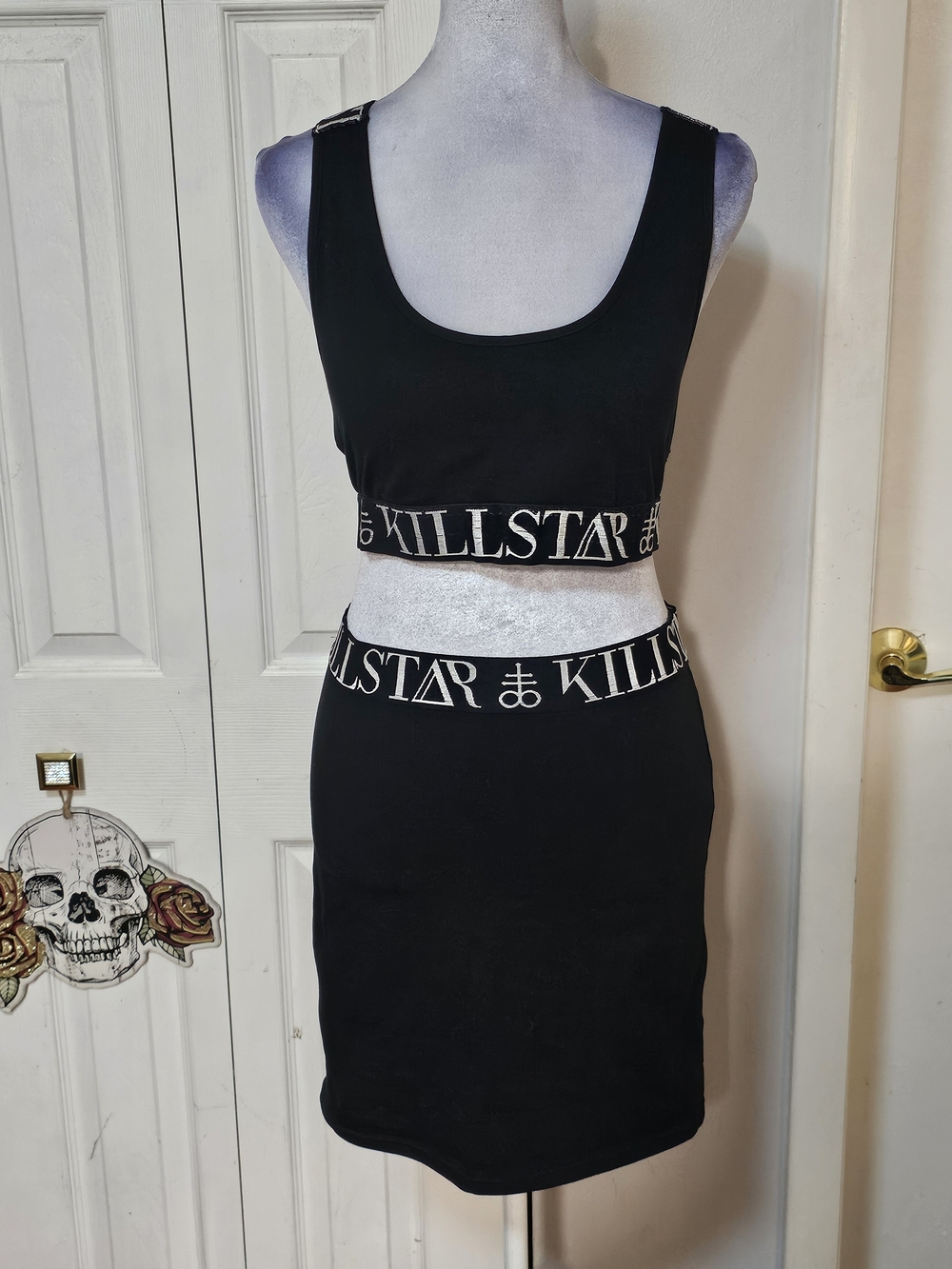 Killstar Black Logo Band Two-Piece Skirt Set